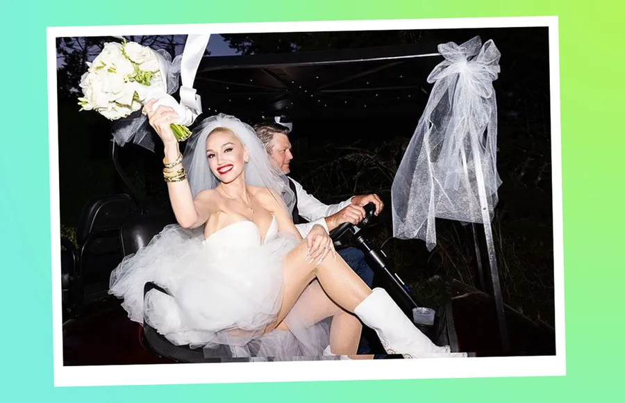 La boda de Gwen Stefani, sus dos vestidos Vera Wang y el tributo en su velo