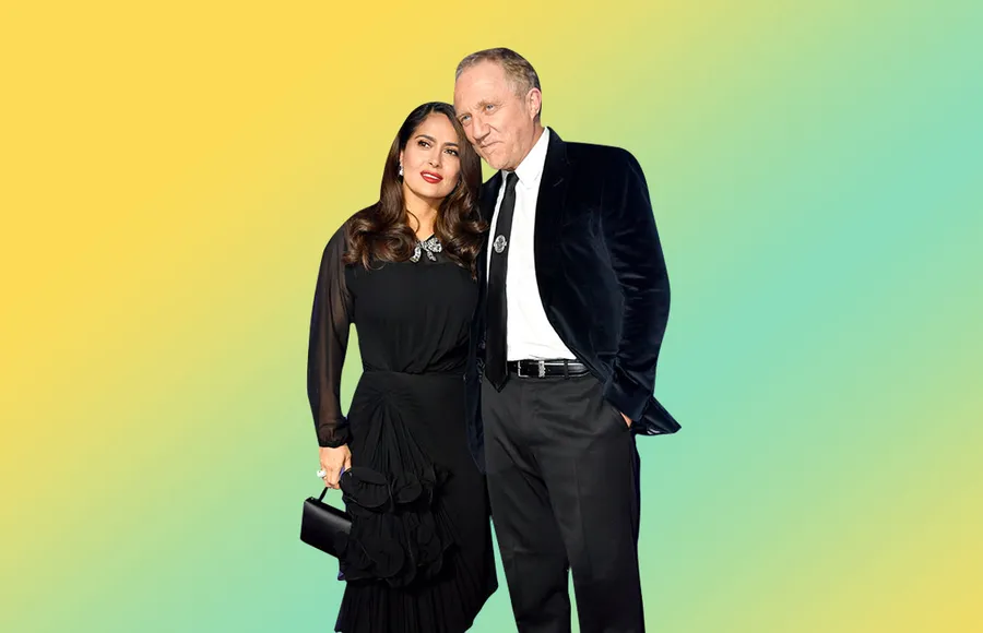 La reacción de Salma Hayek al ver que su esposo se va del desfile de Balenciaga
